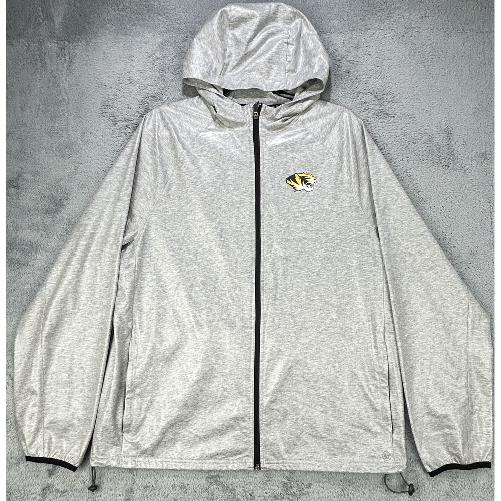 Missouri‎ Tigers Mizzou '47 Brand Forward Jacket Windbreaker Beanie Tiger Gray L
